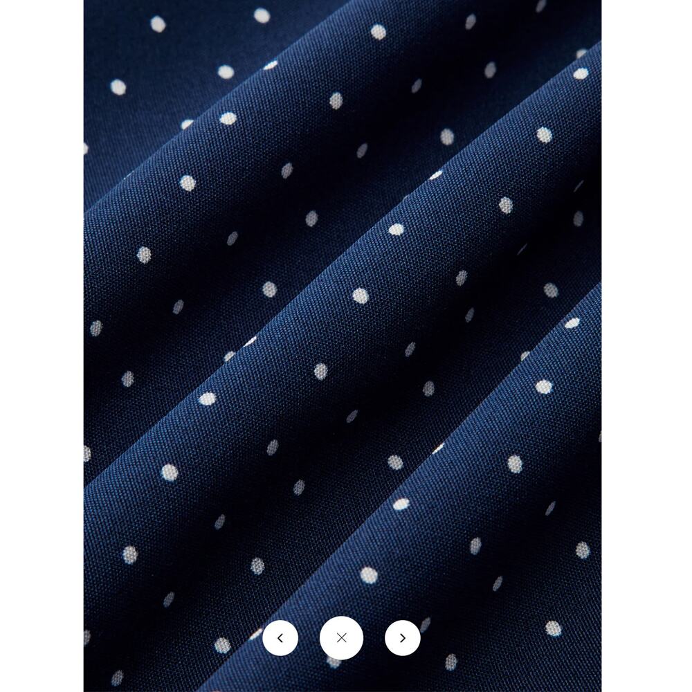 NWT Commense Polka Dot Stand-Collar Flare Dress Sz M - Picture 4 of 4